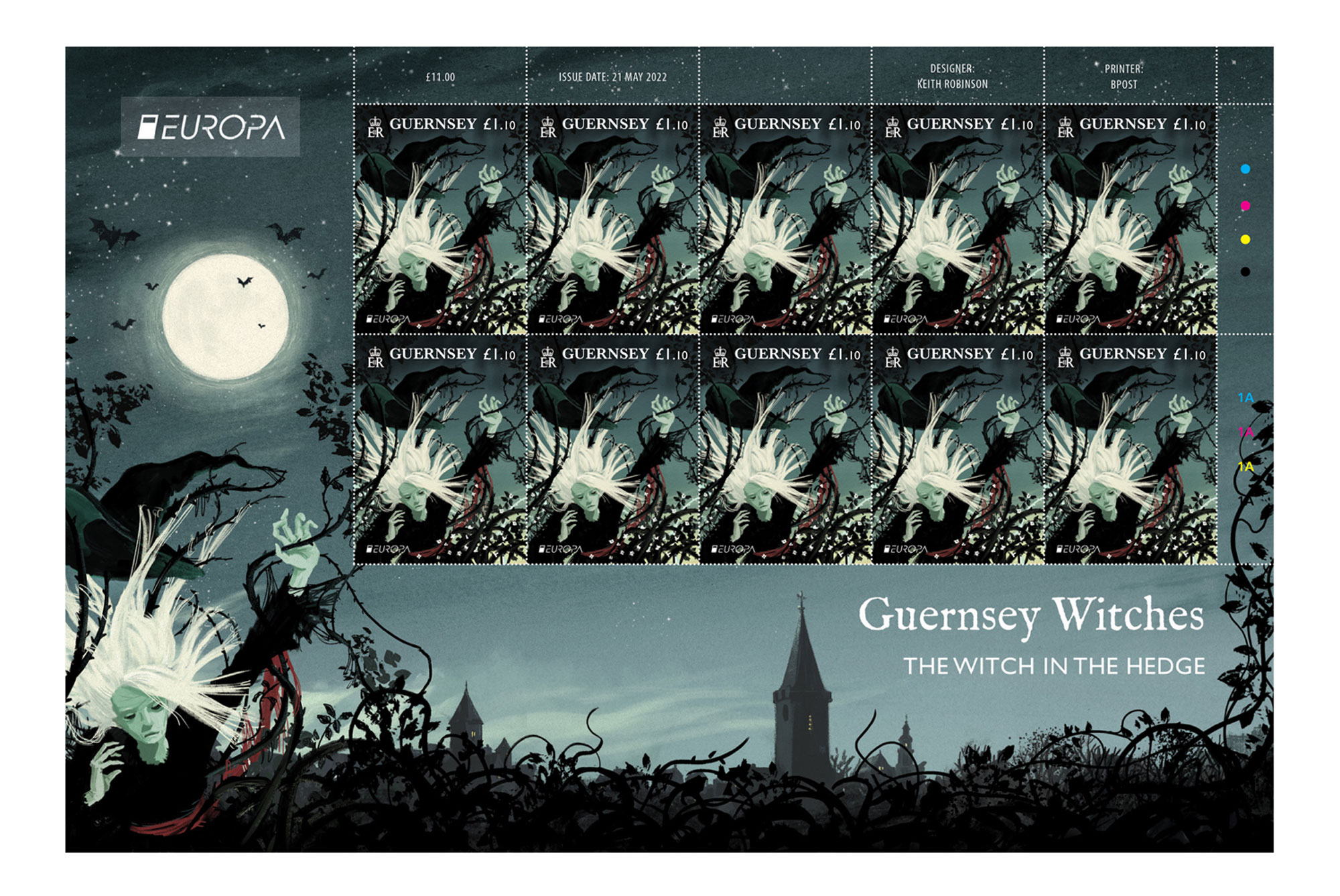 Sheets of 10 (Europa £1.10)
